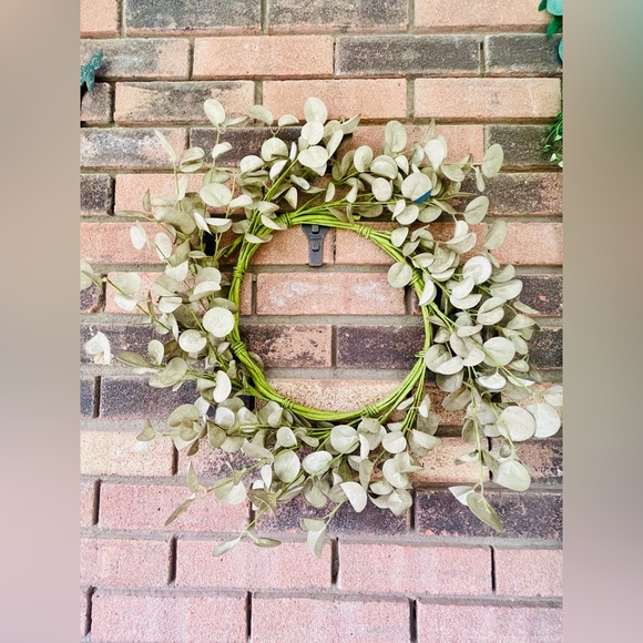 Foamy Silver Dollar Wreath, Sage, 20” - Picture 6 of 14